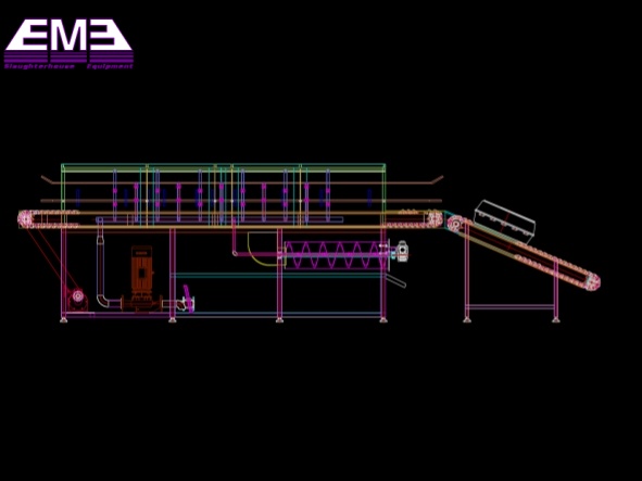 Poultry abattoir equipment cage cleaning machine for slaughterhouse machine